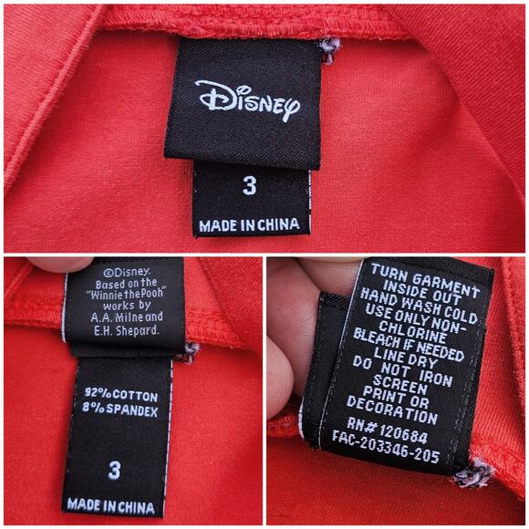 Suspender Skirt Winnie Pooh Bees Disney Plus Size 3X Orange Red Stretch Skirtall - Picture 5 of 11